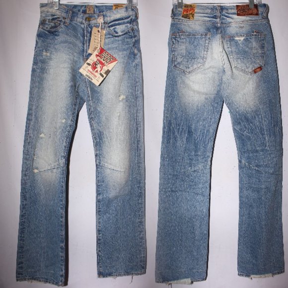 NWT PRPS Barracuda Straight Leg Japanese Denim Jeans Size 28/34